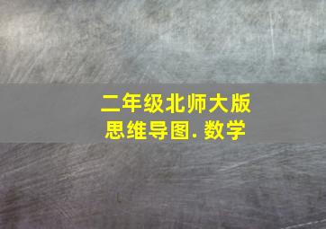 二年级北师大版思维导图. 数学